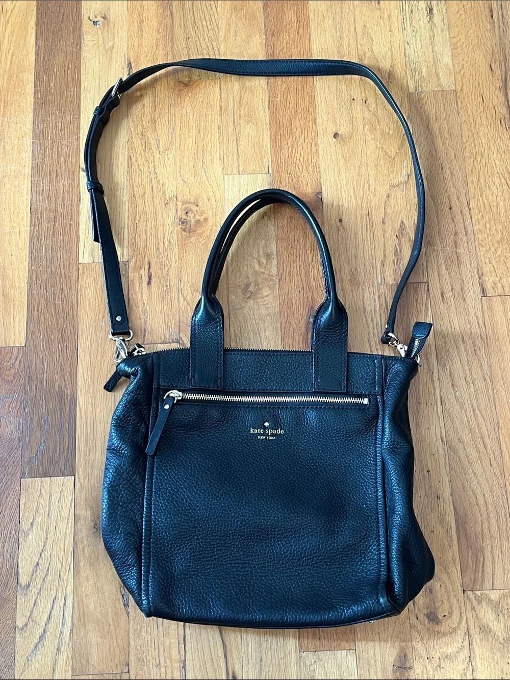 Kate Spade Black Leather Crossbody Tote